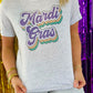 Retro Mardi Gras Stacked Tee