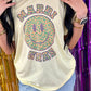 Varsity Mardi Gras Leopard Happy Tee