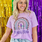 Mardi Gras Leopard Rainbow Tee