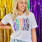 Mardi Gras Colorblock V-Neck Tee