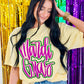 Mardi Gras Cursive Double Puff/Glitter Design