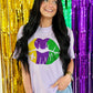 Mardi Gras Multi Glitter Lip Tee