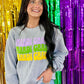 Mardi Gras Retro Wave Multi Color Puff Sweatshirt