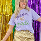 Queen of Mardi Glitter Tee
