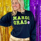 Mardi Gras Chenille Patch Sweatshirt