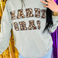 Mardi Gras Leopard Patch Sweatshirt