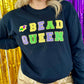 Bead Queen With Jester Hat Mono Patch Sweatshirt