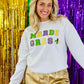 Mardi Gras Fleur De Lis Patch Sweatshirt
