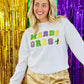 Mardi Gras Fleur De Lis Patch Sweatshirt