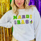 Mardi Gras Fleur De Lis Patch Sweatshirt