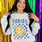 Mardi Gras Happy Sweatshirt With Sleeve Detail
