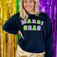 Mardi Gras Alternating Chenille Patch Sweatshirt