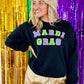 Mardi Gras Alternating Chenille Patch Sweatshirt