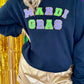 Mardi Gras Alternating Chenille Patch Sweatshirt