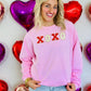 XOXO Chenille Patch Valentine's Day Sweatshirt