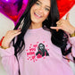 No You Hang Up Hearts Embroidered Sweatshirt