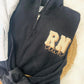 Custom Block Cursive Pocket 1/4 Zip Jacket