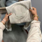 Happy Face Tan Embroidered Sweatshirt