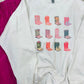 Preppy Patterned Stacked Cowboy Boots Sweatshirt