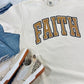 Faith Varsity double Puff/Glitter Tee