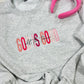 God Is Good Multi Pink Embroidered Sweatshirt