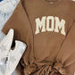 Mom Curved Varsity Applique Sweatshirt