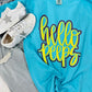 Hello Peeps Double Vinyl Puff/Glitter Combo Tee