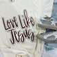 Love Like Jesus Double Vinyl Puff/Glitter Combo