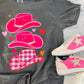 Preppy Cowgirl Hat Heart Stack Tee