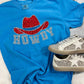 Howdy Cowgirl Hat Patriotic Tee