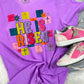 He Is Risen Multicolored Cross Checkered tee