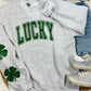 Lucky Glitter Sweatshirt With Sleeve Detail