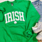 Irish Varsity Curved Clover Puff Sweatshirt