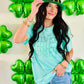 Multi Green Lucky Stacked Tee