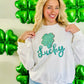 Lucky Leopard Print Clover Sweatshirt