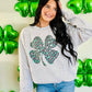 Leopard Saint Patrick's Day Clover Sweatshirt