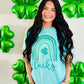 Green Lucky Clover Rainbow Tee