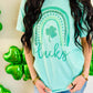 Green Lucky Clover Rainbow Tee
