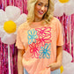 Doodle Hippie Flower Puff Tee