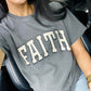 Faith Varsity Curved Double Color DTF Tee