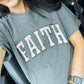 Faith Varsity Curved Double Color DTF Tee
