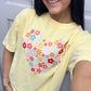 Floral Multi Colored Heart Tee