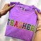 Teacher Faux Chenille Patch DTF Tee
