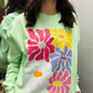 Multi Colored Hippie Flowers Sweatshirt