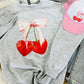 Cherry Heart's Bow DTF Sweatshirt