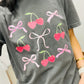 Cherry Bow's Trio Check Stack Tee