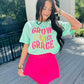 Grow In Grace Neon Floral Preppy Tee