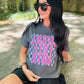 Jesus Is King Checkered DTF Tee