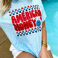American Honey Happy Check Color Blast Tee