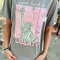 Sweet Land Of Liberty Pink DTF Tee